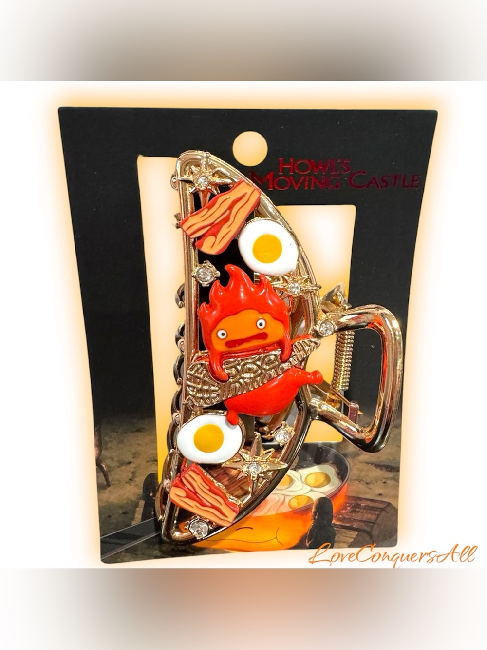Studio Ghibli Howl's Moving Castle Calcifer Claw Hair Clip